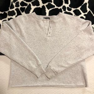 Brandy Melville Gray Cropped Crewneck Sweatshirt